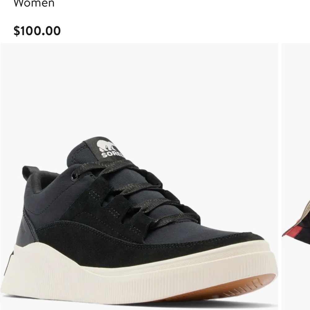 Sorel Women's Black and White Sneakers Women’s 8